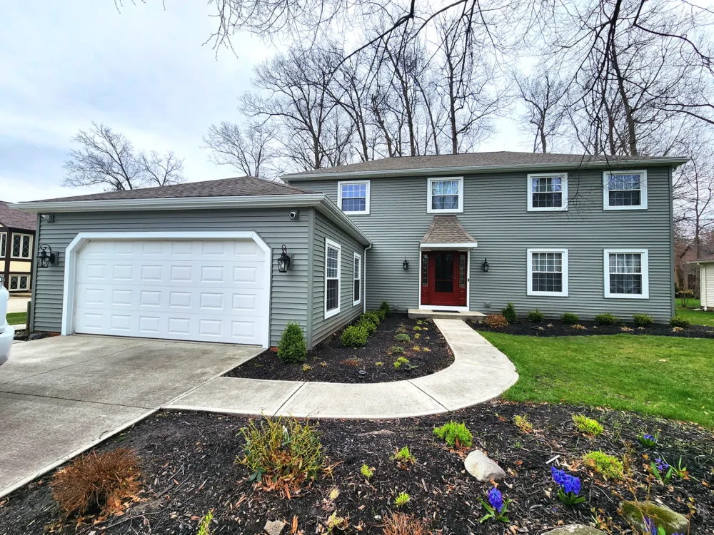 Replaced siding and entry door in Westlake