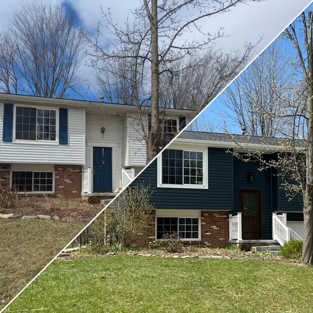 Before & After siding replacement