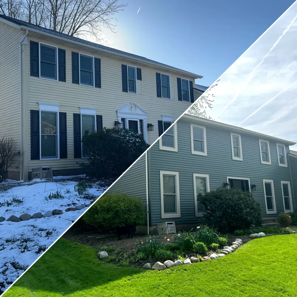 Before & After siding replacement