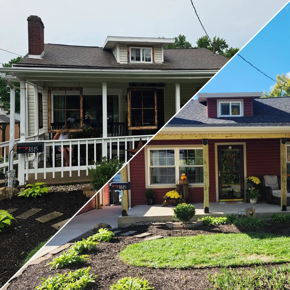 Before & After roof, windows, and siding replacement in Canton