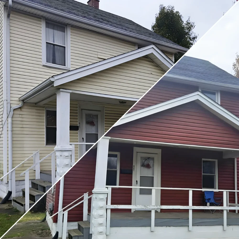 Before & After siding replacement